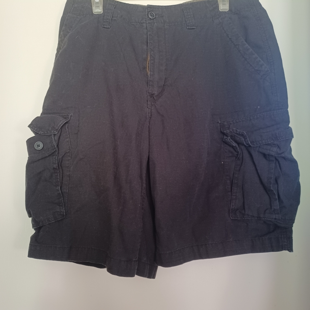 Black cargo shorts